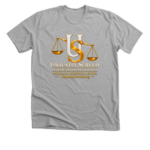 Unjustly Served Foundation, a Athletic Heather Premium Unisex Tee