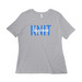 Knit Happens, a Solid Athletic Grey Women?s Relaxed Cotton Tee