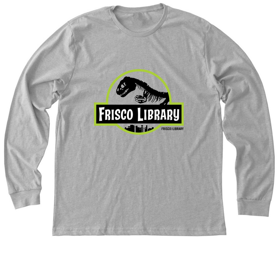 Jurassic Library, a Athletic Heather Premium Long Sleeve Tee