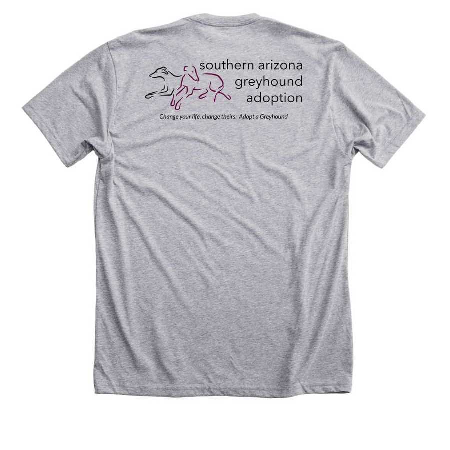 Fast as the Wind, Free as the West, a Athletic Heather Premium Unisex Tee (back-view)