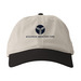 WAF Logo Eco Baseball Cap, a Oyster/ Black Printed Eco Baseball Cap