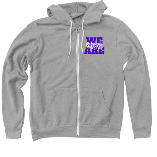 PS52 School Swag, a Athletic Heather Zip Up Hoodie