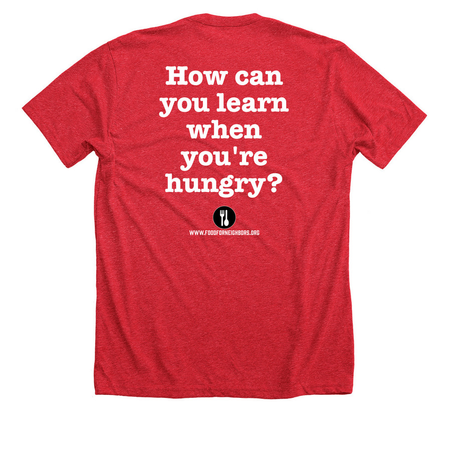 Back to School T-shirt&nbsp;, a Heather Red Premium Unisex Tee (back-view)