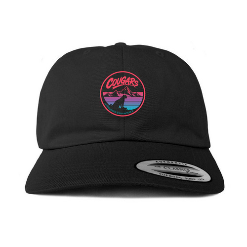 Rad Cougar Cap - Circular, a Black Printed Classic Baseball Cap