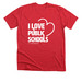 I LOVE PUBLIC SCHOOLS (Red4Ed Version), a Heather Red Premium Unisex Tee