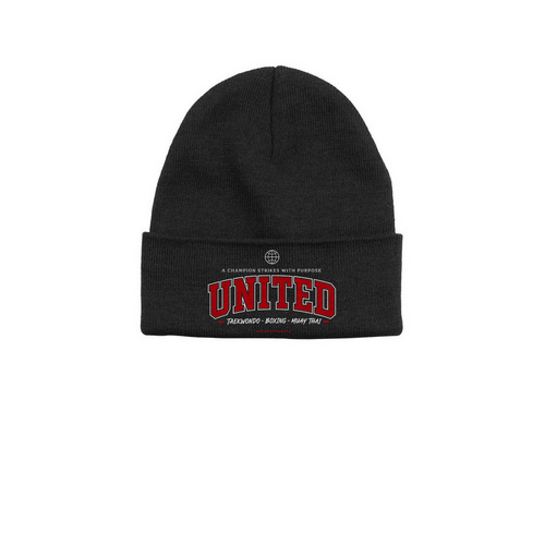 UNITED SWP1&nbsp;, a Black Printed Base Camp Beanie
