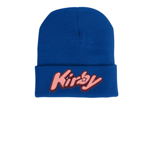 Kirby beanie, a Royal Blue Printed Cuffed Beanie