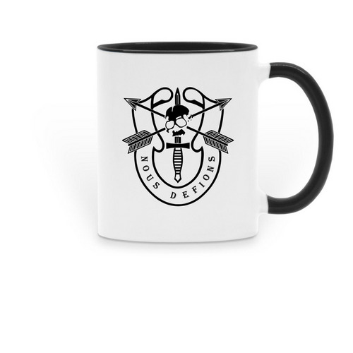 ND Crest mug, a Black Two-Tone Ceramic Mug