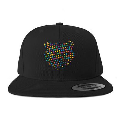 Disco Bear Hat, a Black Snapback Hat