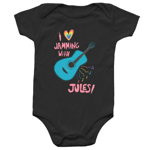 I ? JWJ! Baby Onesie, a Black Infant Onesie