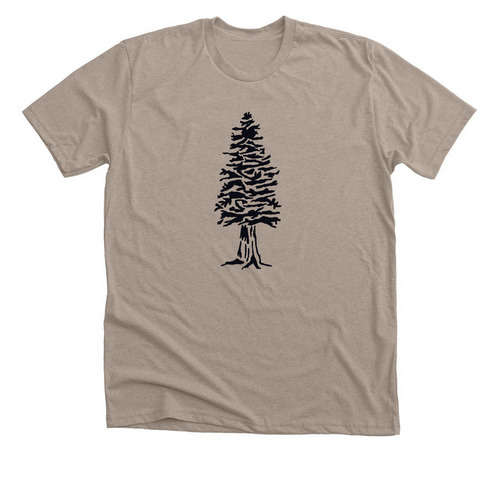 Evergreen tree, a Heather Stone Premium Unisex Tee
