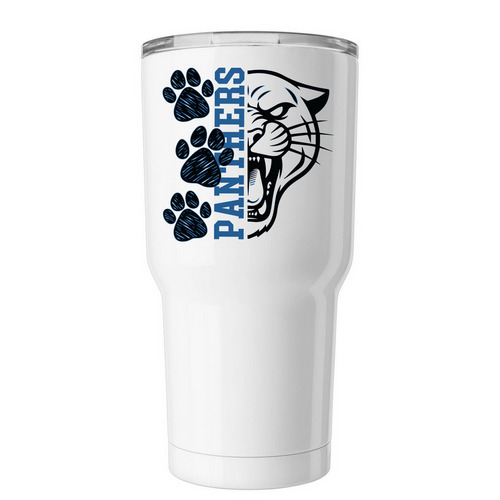 Panther Pride Tumbler, a White Insulated Tumbler