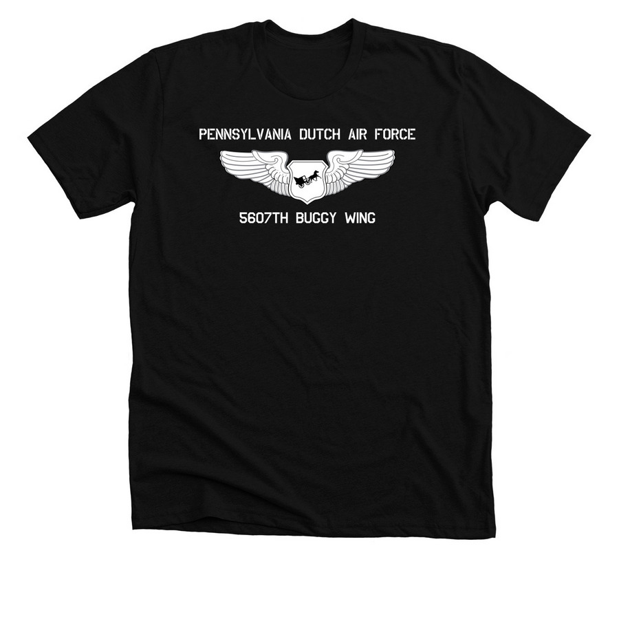 Pennsylvania Dutch Air Force, a Solid Black Blend Premium Unisex Tee