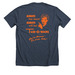 Tupperware, a Heather Midnight Navy Premium Unisex Tee (back-view)