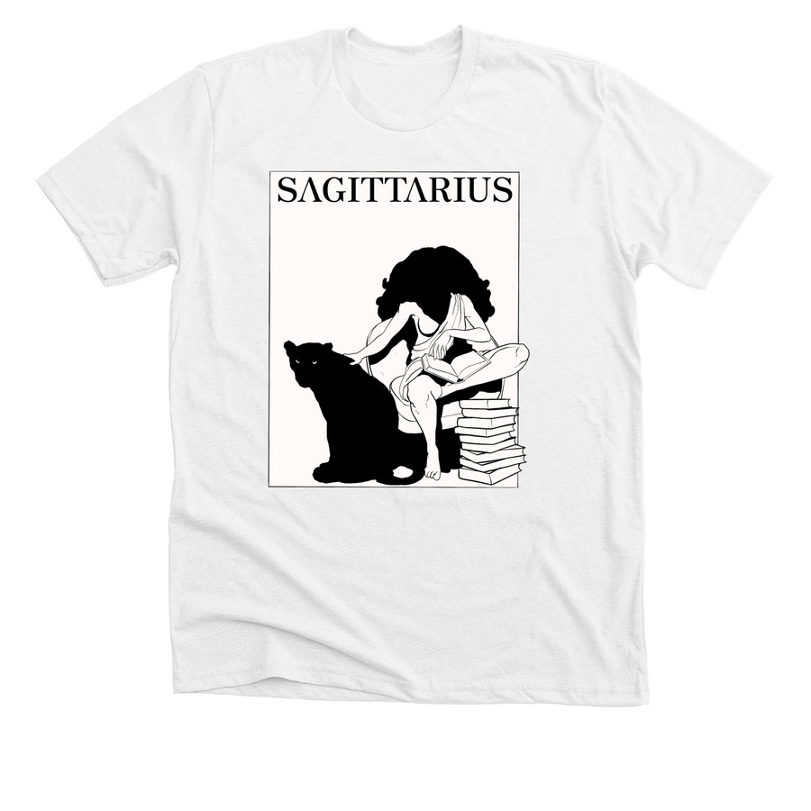 Sagittarius, a Solid White Blend Premium Unisex Tee