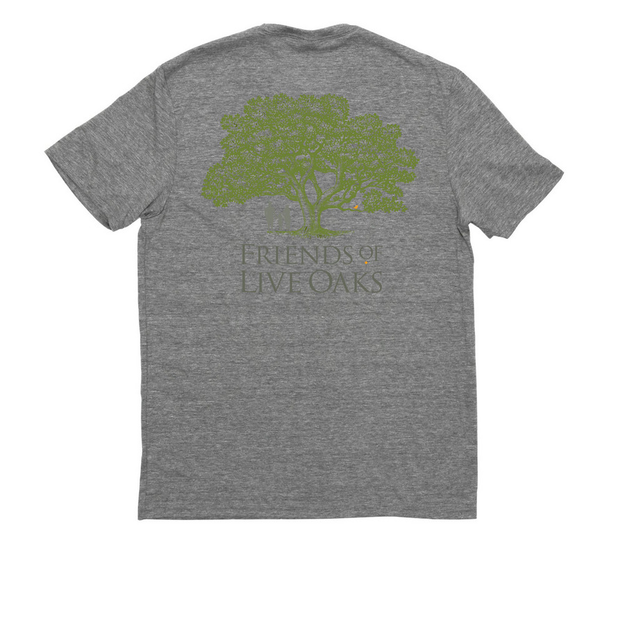 FOLO WEAR, a Aluminum Grey Allmade Eco Triblend Unisex Tee (back-view)