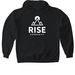 RISE CLASSIC LOGO HOODIE, a Black Gildan Softstyle Pullover Hoodie
