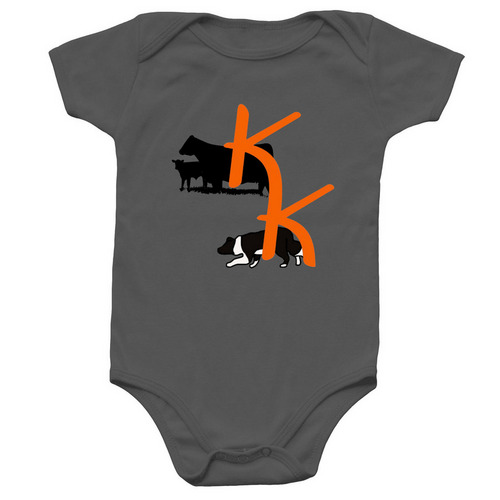 KK Baby, a Charcoal Infant Onesie