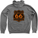 Forever 66, a Deep Heather Zip Up Hoodie (back-view)
