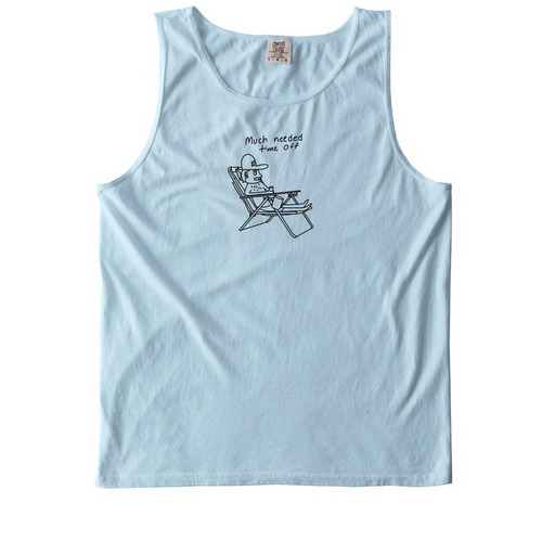 Vacation Mode, a Chambray Comfort Colors Tank Top