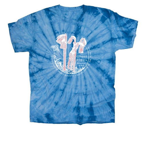 Ghost Pipes - Light Font, a Baby Blue Classic Tie Dye Tee