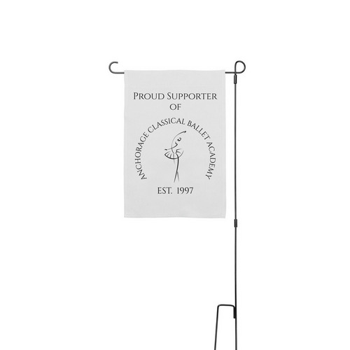 &nbsp;Let your yard do the talking., a White 12" x 18" Yard Flag with Stake