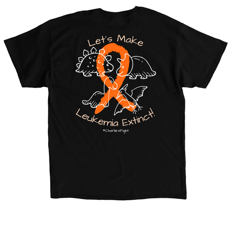 Charlie?s FIGHT Against Leukemia! ?, a Black Classic Unisex Tee (back-view)