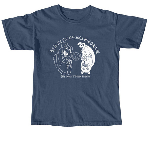 Balls Are for Fetching and Chasing (Dark), a Midnight Comfort Colors Unisex Tee