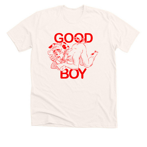 GOOD BOY, a Heather Natural Premium Unisex Tee