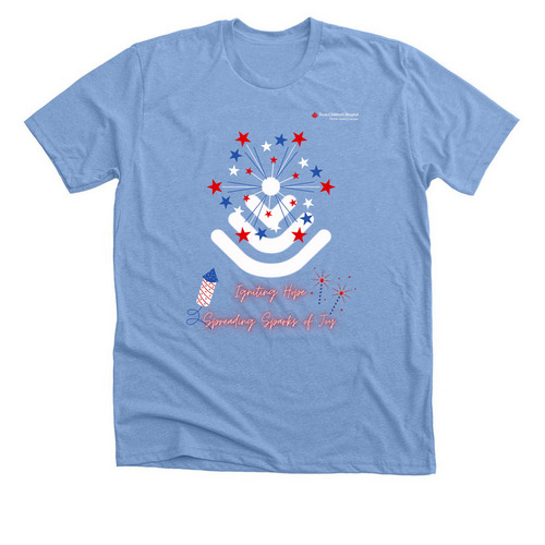 Igniting Hope, a Heather Carolina Blue Premium Unisex Tee