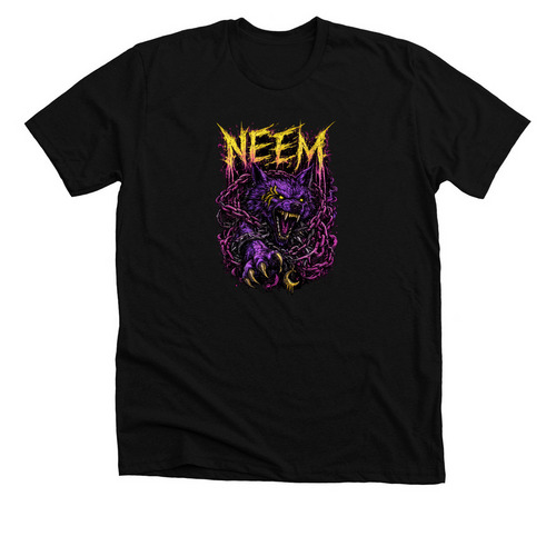Neem wolf, a Solid Black Blend Premium Unisex Tee