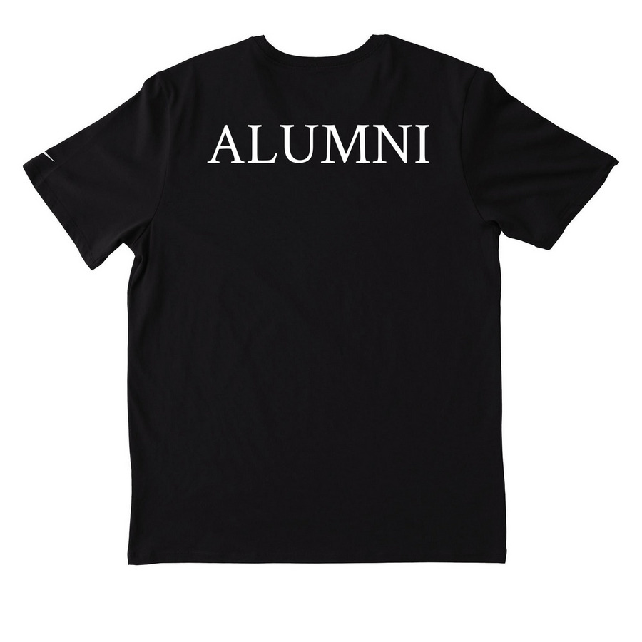 (ALUM ONLY) RICE DANCE - NIKE MERCH, a Black Nike Dri-FIT Jersey Blend Performance Tee (back-view)