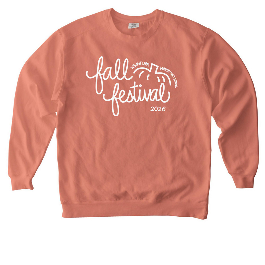 Adult Crew Sweatshirt - FF26, a Terracotta Comfort Colors Crewneck Sweatshirt