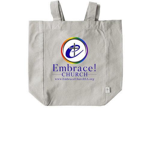 Embrace! Tote, a Natural Recycled Cotton Tote Bag