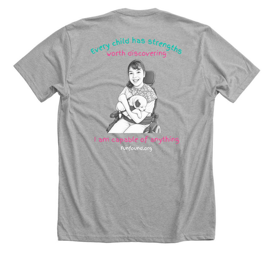 I am capable of anything, a Athletic Heather Premium Unisex Tee (back-view)