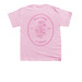 Petal Points Merch, a Light Pink Youth Unisex Tee (back-view)