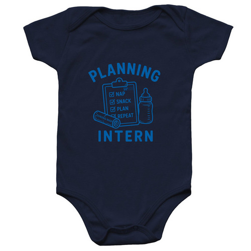 Planning Intern, a Navy Infant Onesie