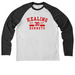 Baseball Tee, a Space Black/ Bright White Allmade Eco Triblend Colorblock Raglan Long Sleeve Tee
