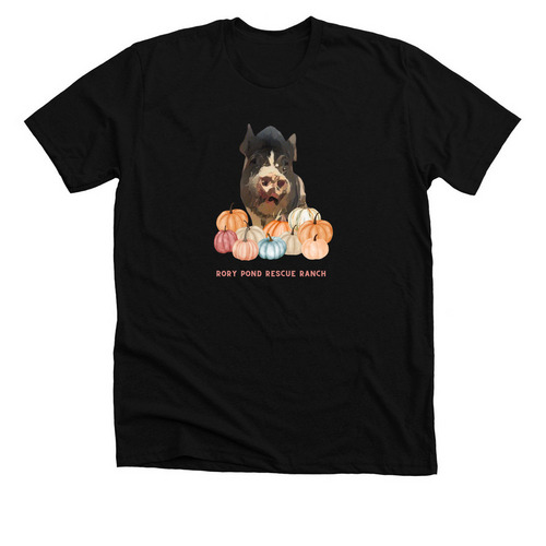 Gladys In The Pumpkin Patch, a Solid Black Blend Premium Unisex Tee