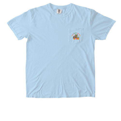 Plant Mom Era, a Chambray Comfort Colors Pocket Tee