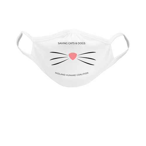 Cat Face Mask, a White Youth Premium Face Mask