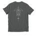 This Shirt Saved Sea Turtles, a Terrain Grey Allmade Organic Cotton Unisex Tee (back-view)