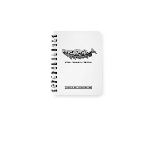 Fish Notepad, a White Spiral Notebook