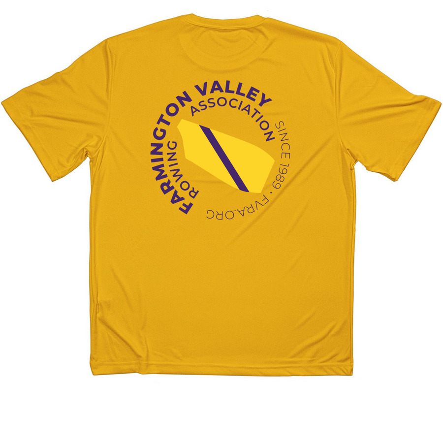 FVRA High-Viz Collection, a Gold Classic Performance Tee (back-view)