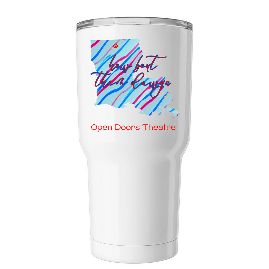 Tootie "Ruston, LA" Art Fill Tumbler, a White Insulated Tumbler