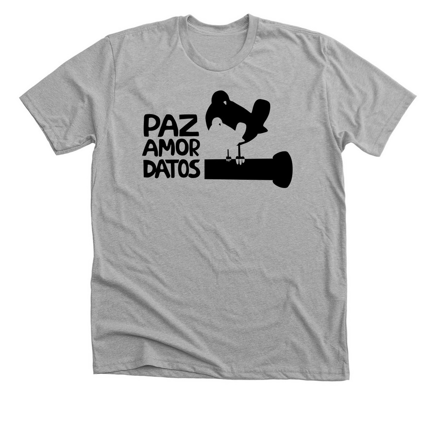 Paz Amor Datos, a Athletic Heather Premium Unisex Tee