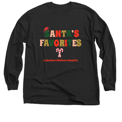 Le Bonheur Christmas, a Black Classic Long Sleeve Tee