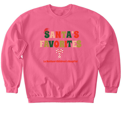 Le Bonheur Christmas, a Pink Lemonade Softstyle Crewneck Sweatshirt