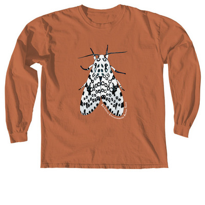 BEAT Giant Leopard Moth Shirt (white font), a Yam Comfort Colors Long Sleeve Tee
