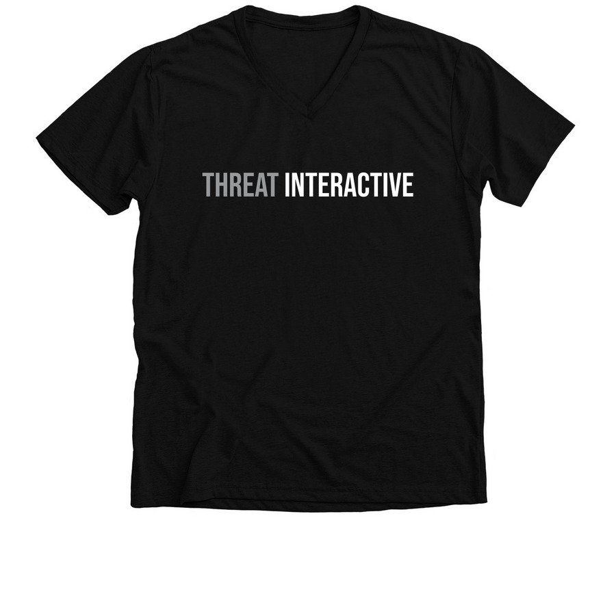THREAT INTERACTIVE, a Solid Black Blend Premium V-Neck Tee